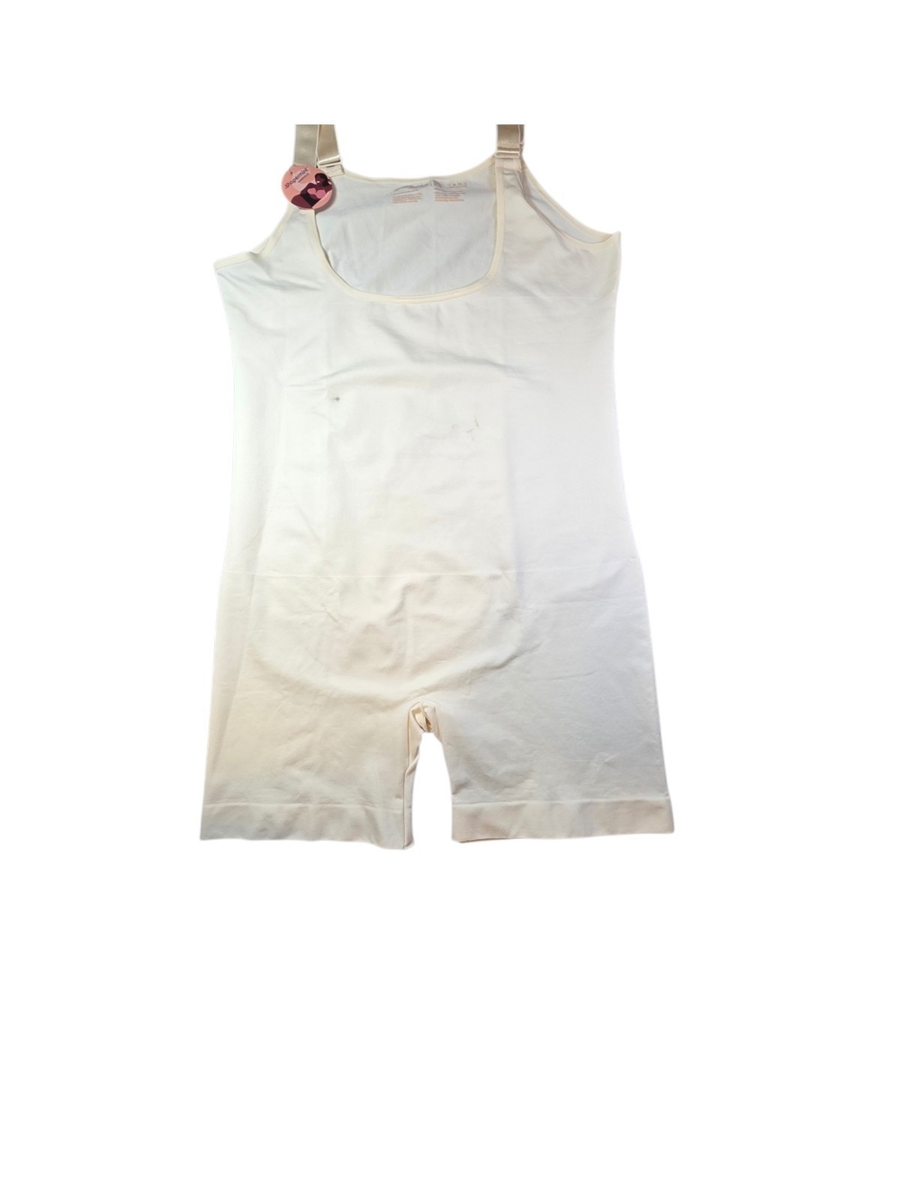 NWT Shapermint Essentials All Day Every Day Scoop Neck Mid-Thigh Bodysuit Beige